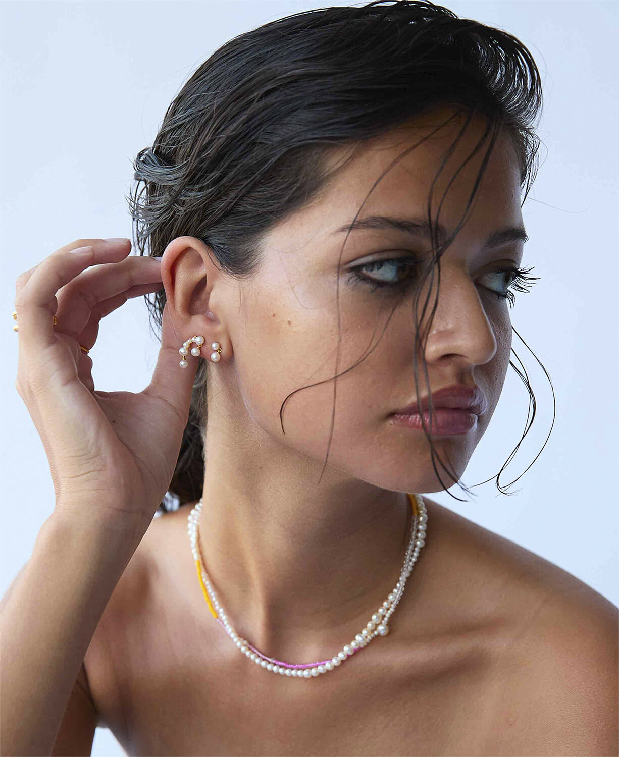 Pink rainbow halsk&aelig;de