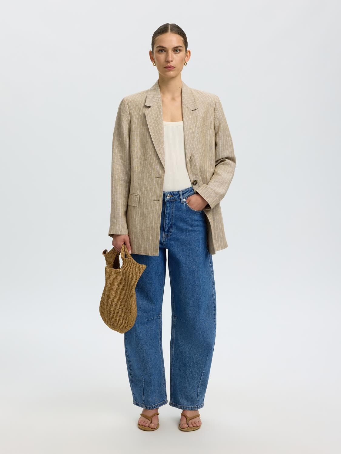 Slfloose Barrel Ane-Kori Mw Jeans