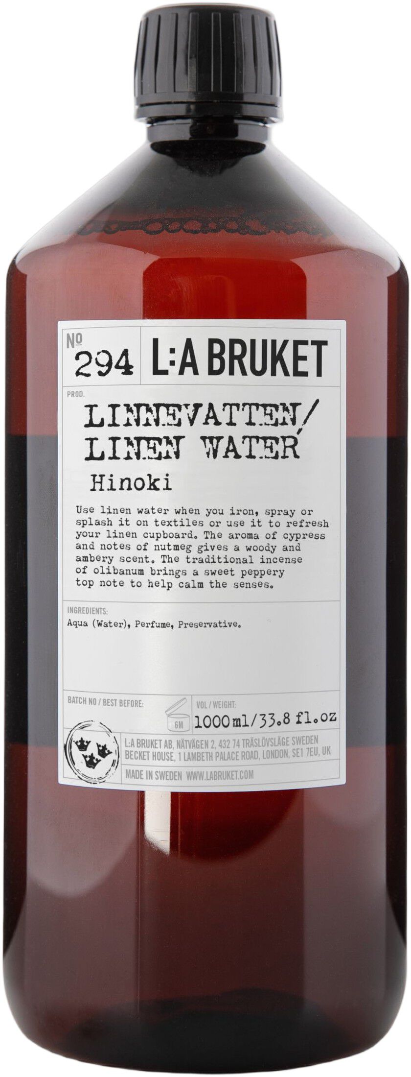 294 Linen Water Hinoki 1000 ml