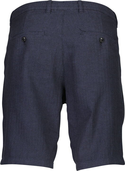 Linen blend herringbone shorts