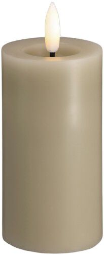 Moods & More - LED Pillar Candles, Silk, Melted, Kit grey, 49x100 mm