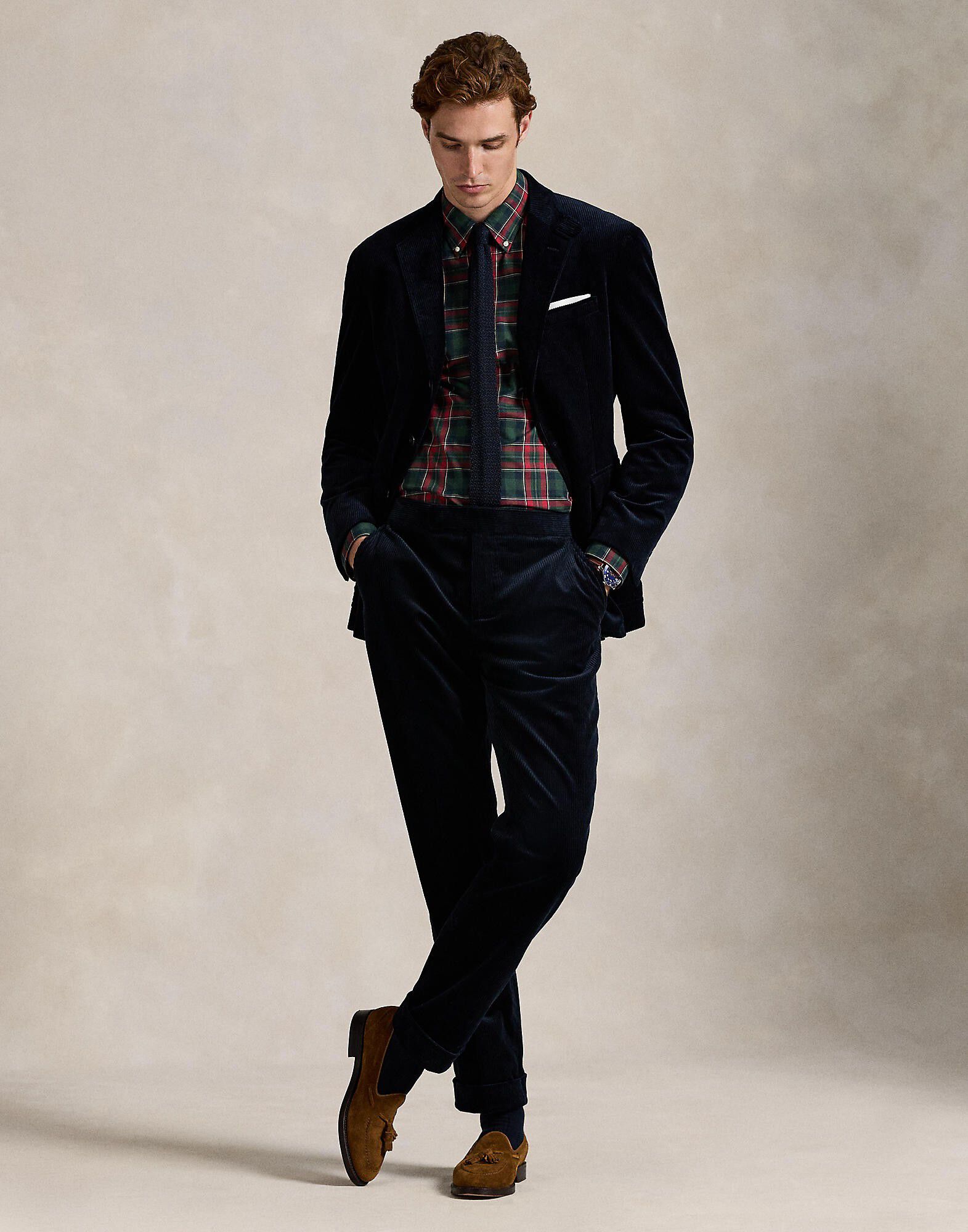 Custom Fit Plaid Twill Shirt