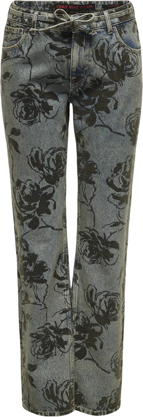 ONLMOTT LW STR FLORAL BELT RED DNM