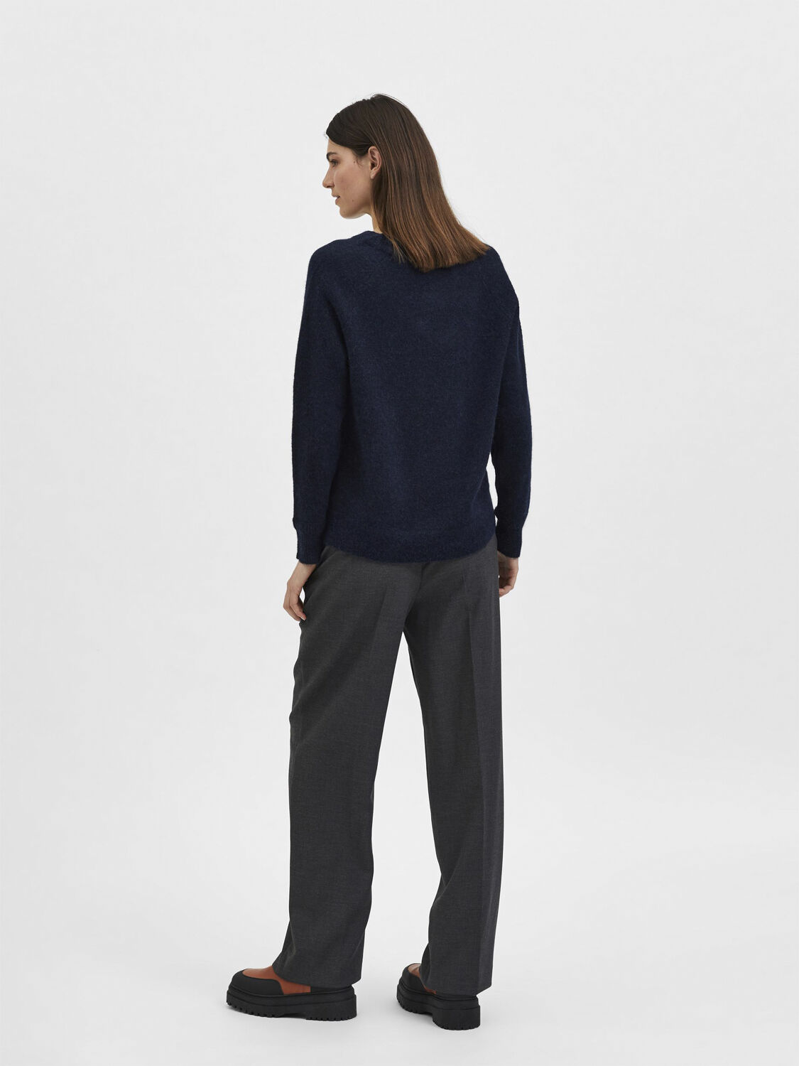 Slflulu Ls Knit O-Neck Noos
