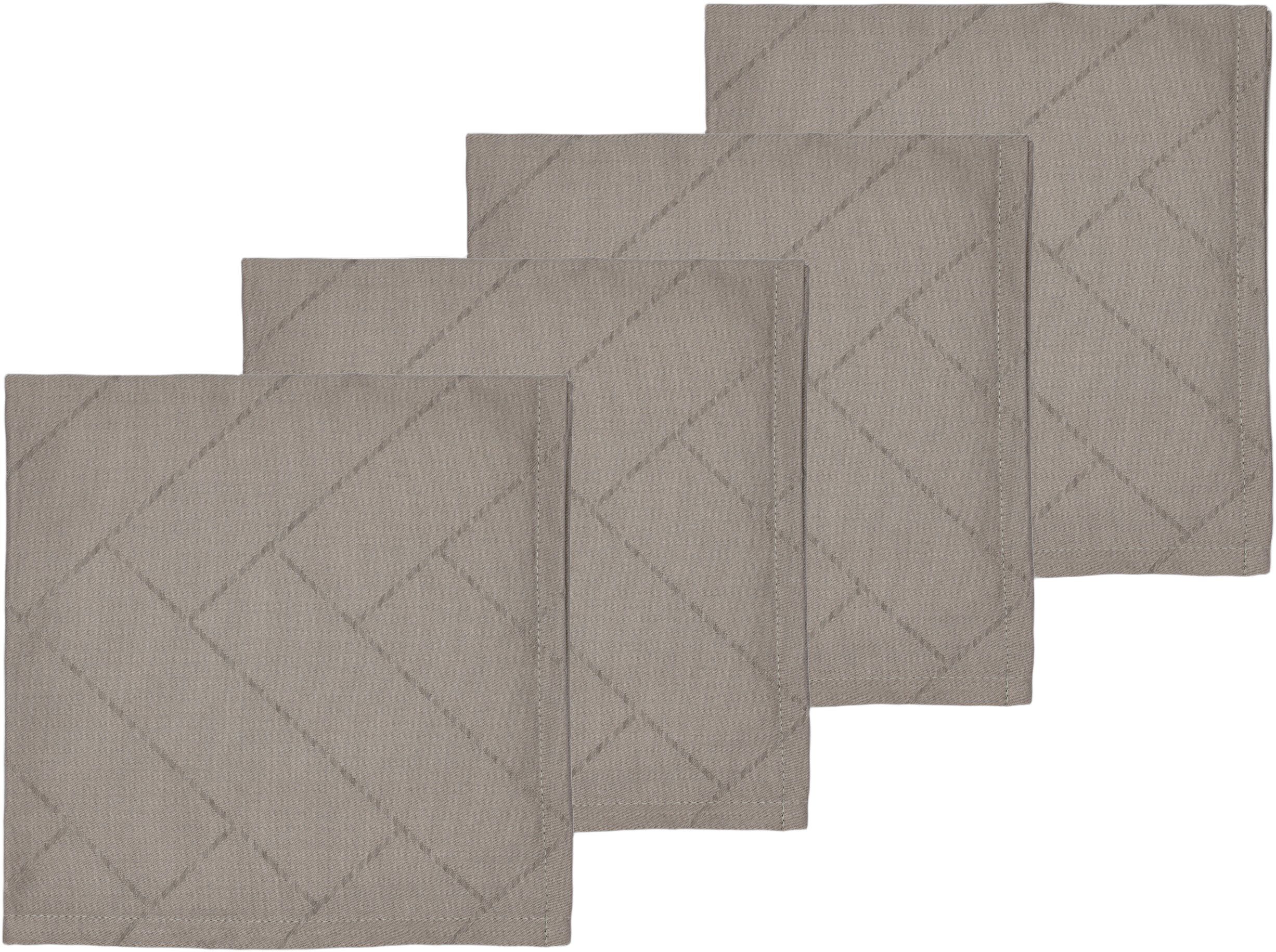 T&oslash;yserviett 4-pak Tiles Damask Taupe