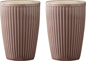 "Termosmugg PlissÃ© 25 cl 8 x 12 cm 2 st Woodrose"