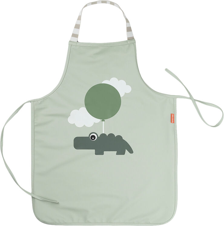 Vandtæt børneforklæde Happy clouds Grøn