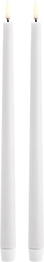 LED taper candle, Nordic white, Smooth, 2,3x32 cm / 2-pack