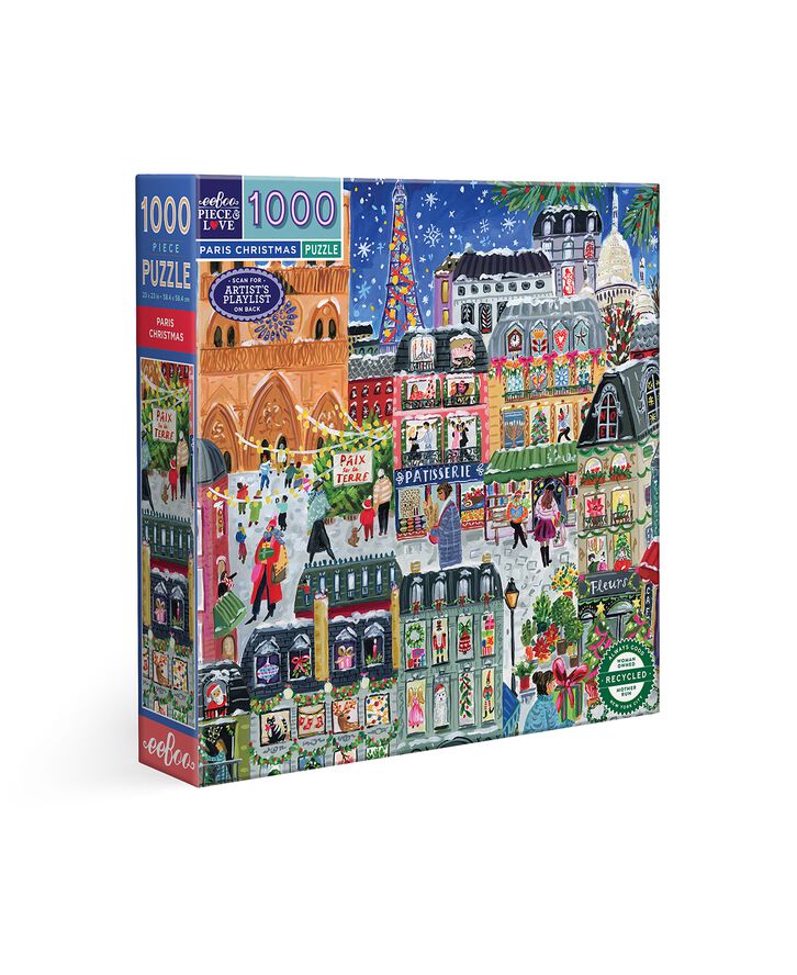 eeBoo - Puslespil 1000 brk - Paris Christmas