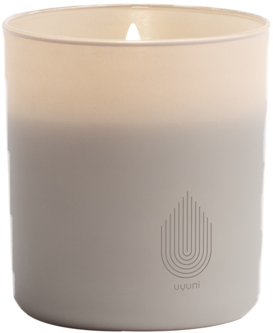 LED rechargeable glass candle, Sandstone, 9,2x10,2 cm
