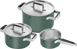 Gryde- og pandesæt, 3-dele, 18/10 rustfrit stål