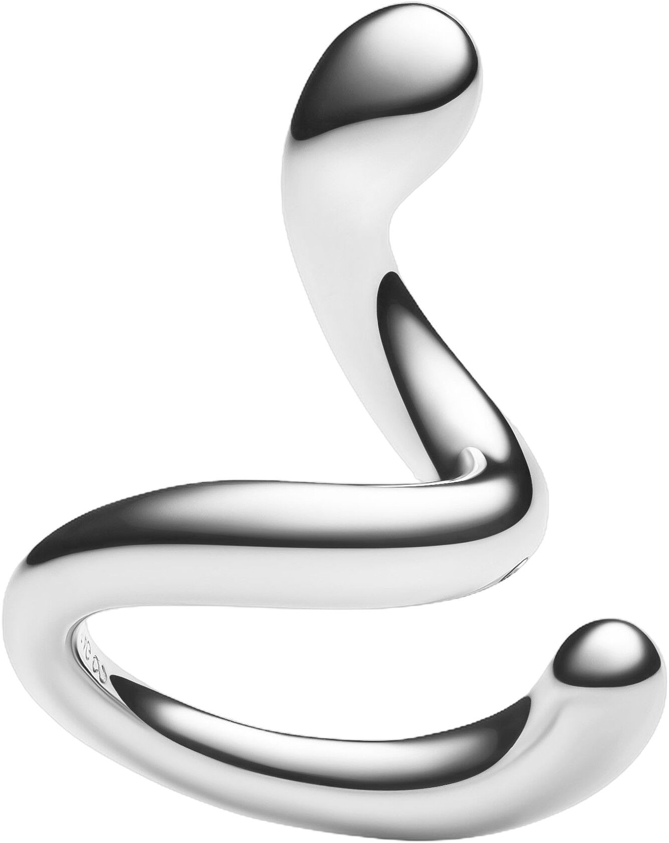 Coil Whirl Ear Cuff Silver