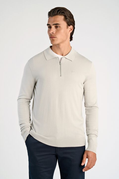 Ecovero L/S zip polo