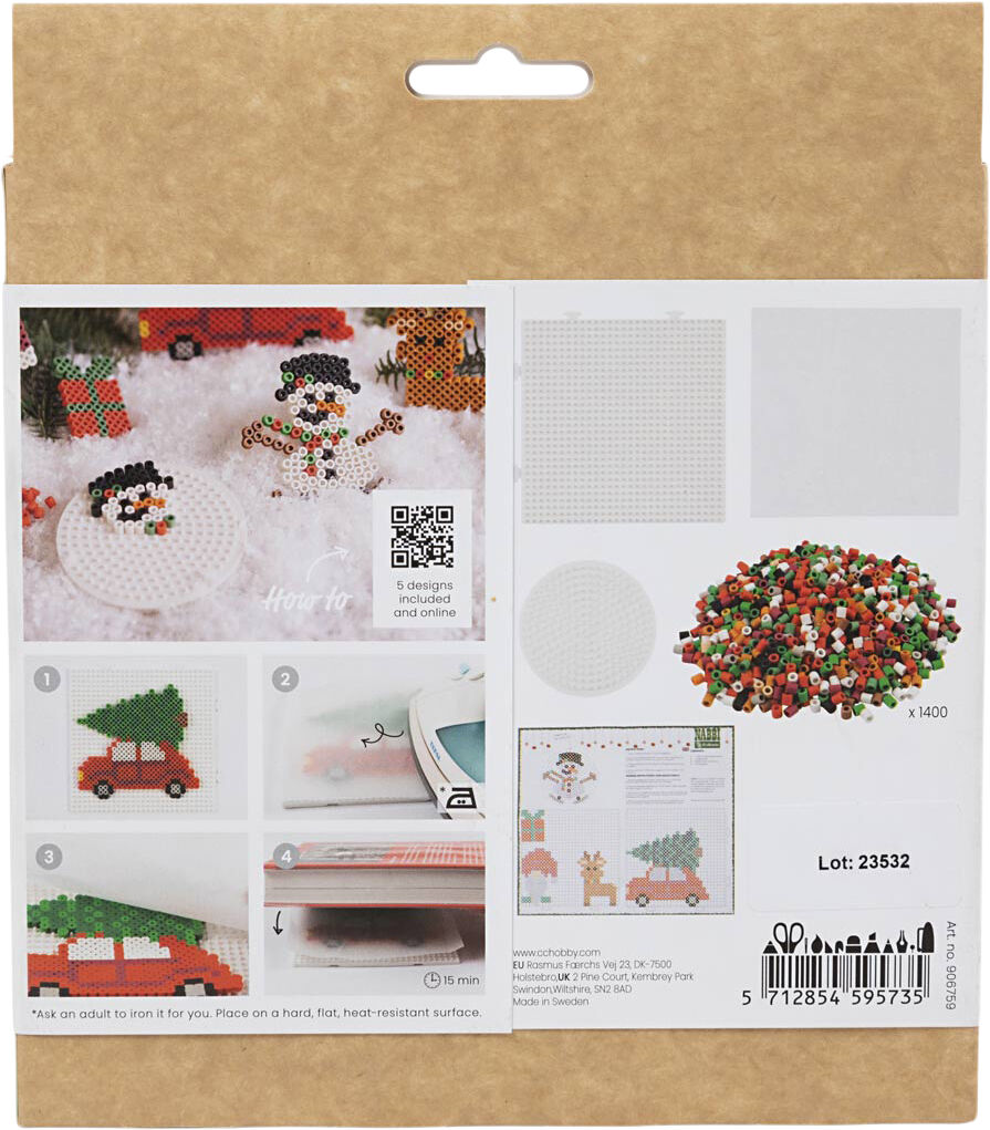 DIY Kit BioBeads , Julebil, rensdyr, snemand, nisse og gave