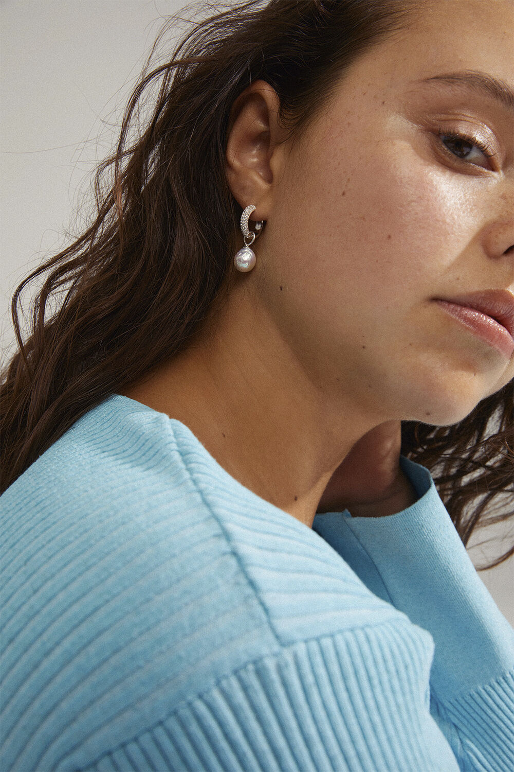 EDELE pearl earrings silver-plated