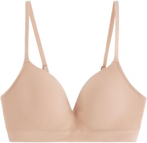 A comfy seamless bra with soft cups