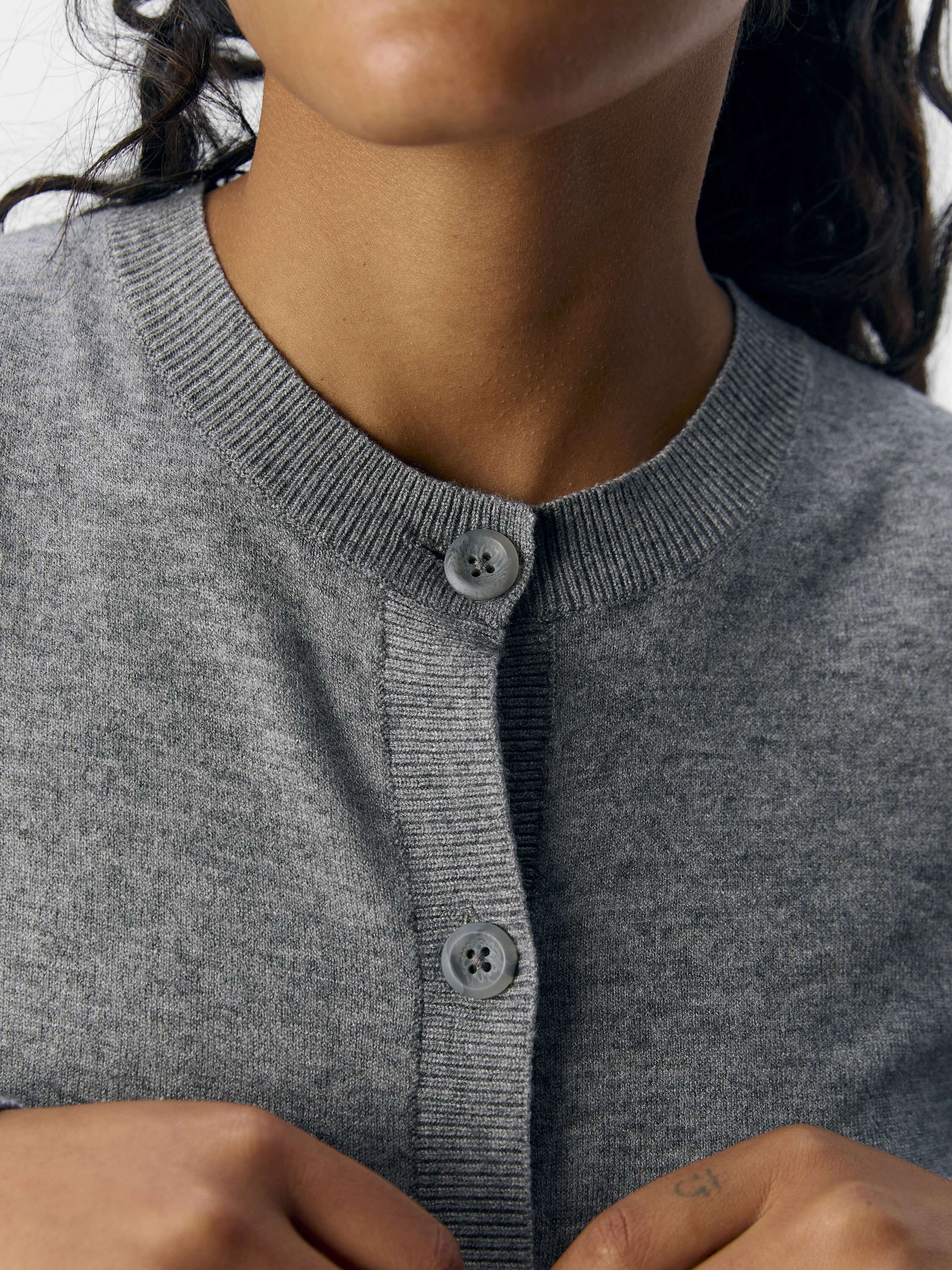 OBJTHESS L/S SHORT CARDIGAN NOOS