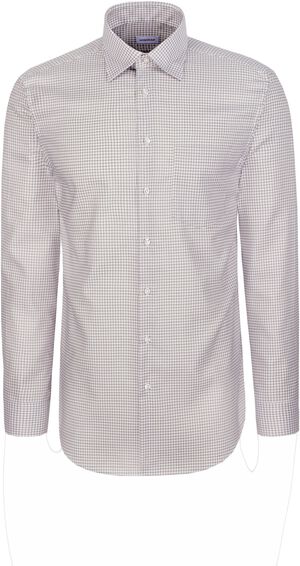 Business shirt Regular 1/1 Covered-Button-Down-Collar Check