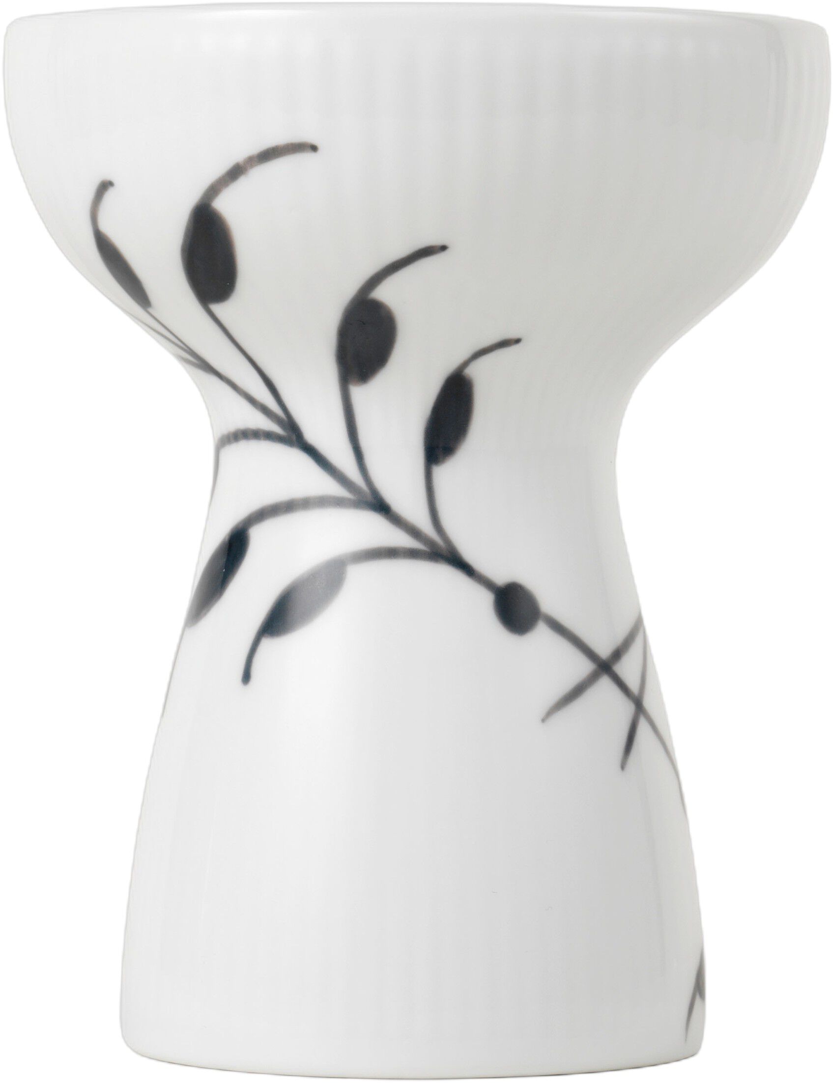 Sort Mega Riflet &Aring;ben Vase, 11 cm