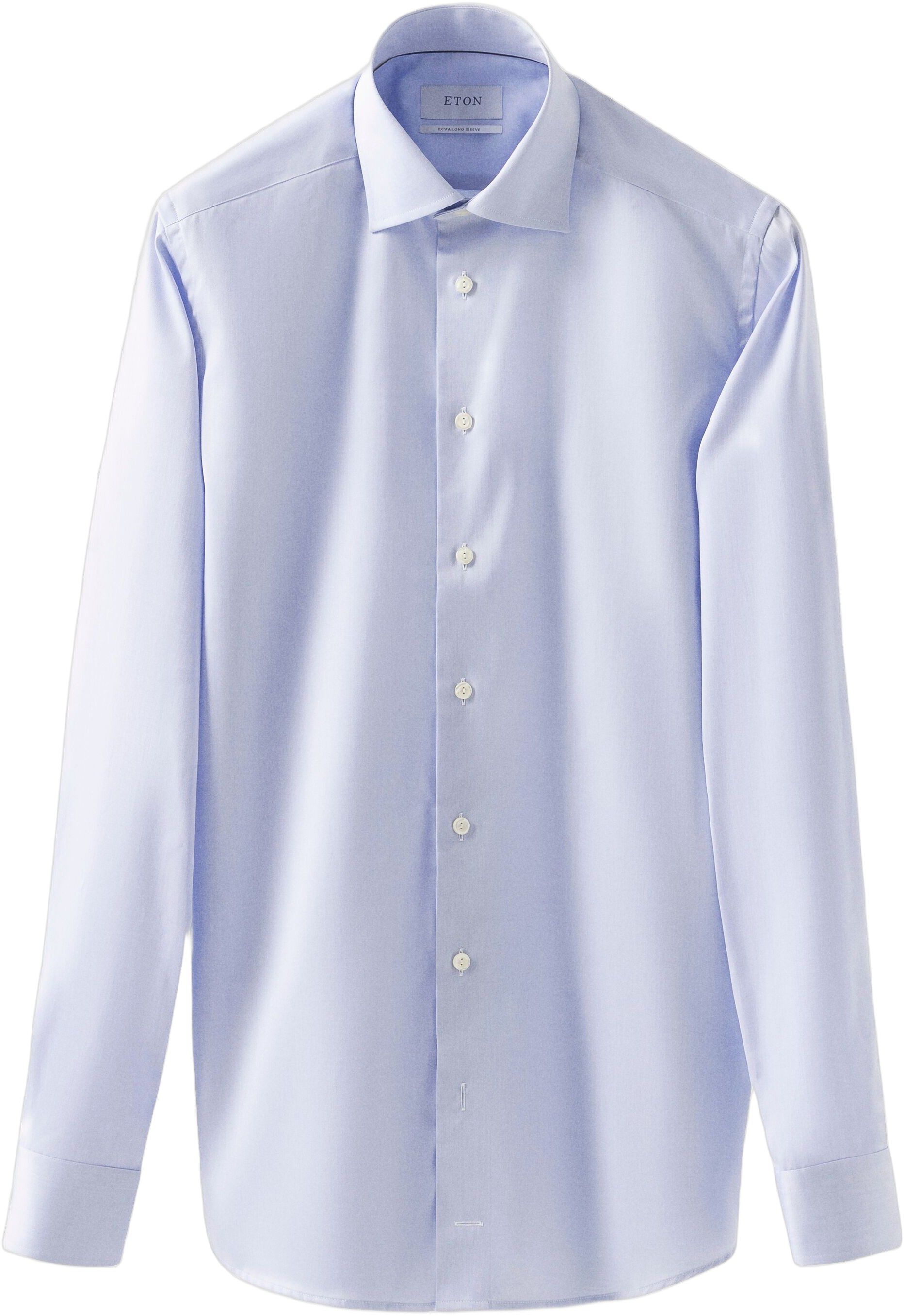 Light Blue Signature Twill Shirt Extra Long Sleeves - Contemporary Fi