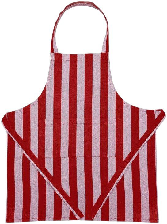 Children Apron 52x64 cm  Birk - Stripe dark red