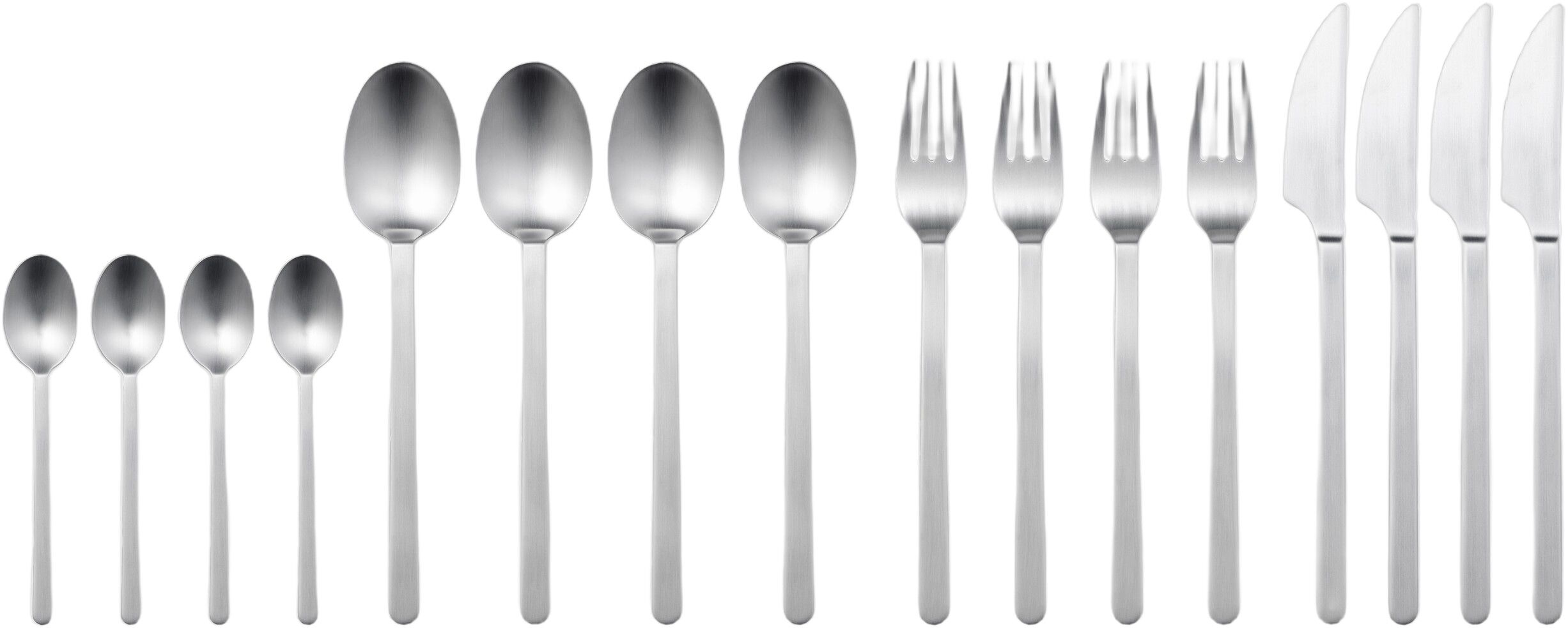Bestikksett Norm 16 deler Matt st&aring;l