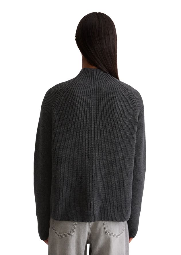 Pullover, longsleeve, stand-up coll