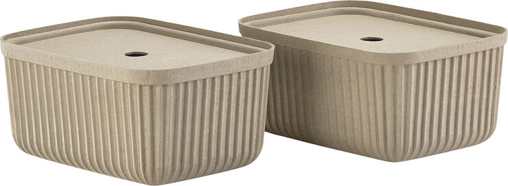 Oppbevaringsboks Pulp 32 x 23 cm 2 stk. Natural Brown