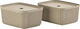 Oppbevaringsboks Pulp 32 x 23 cm 2 stk. Natural Brown
