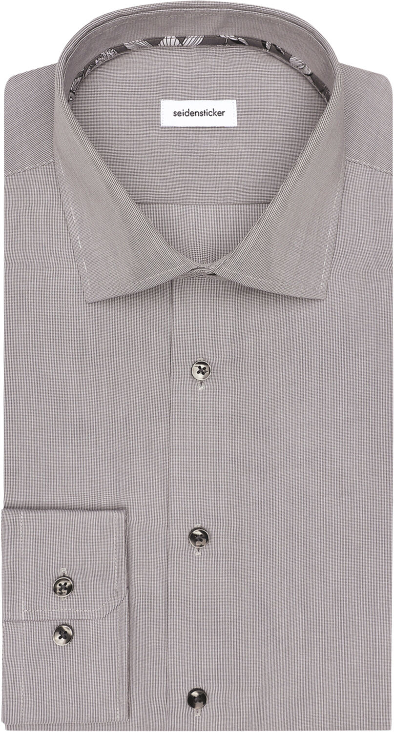 Business Shirt Slim Long sleeve Kent-Collar Uni