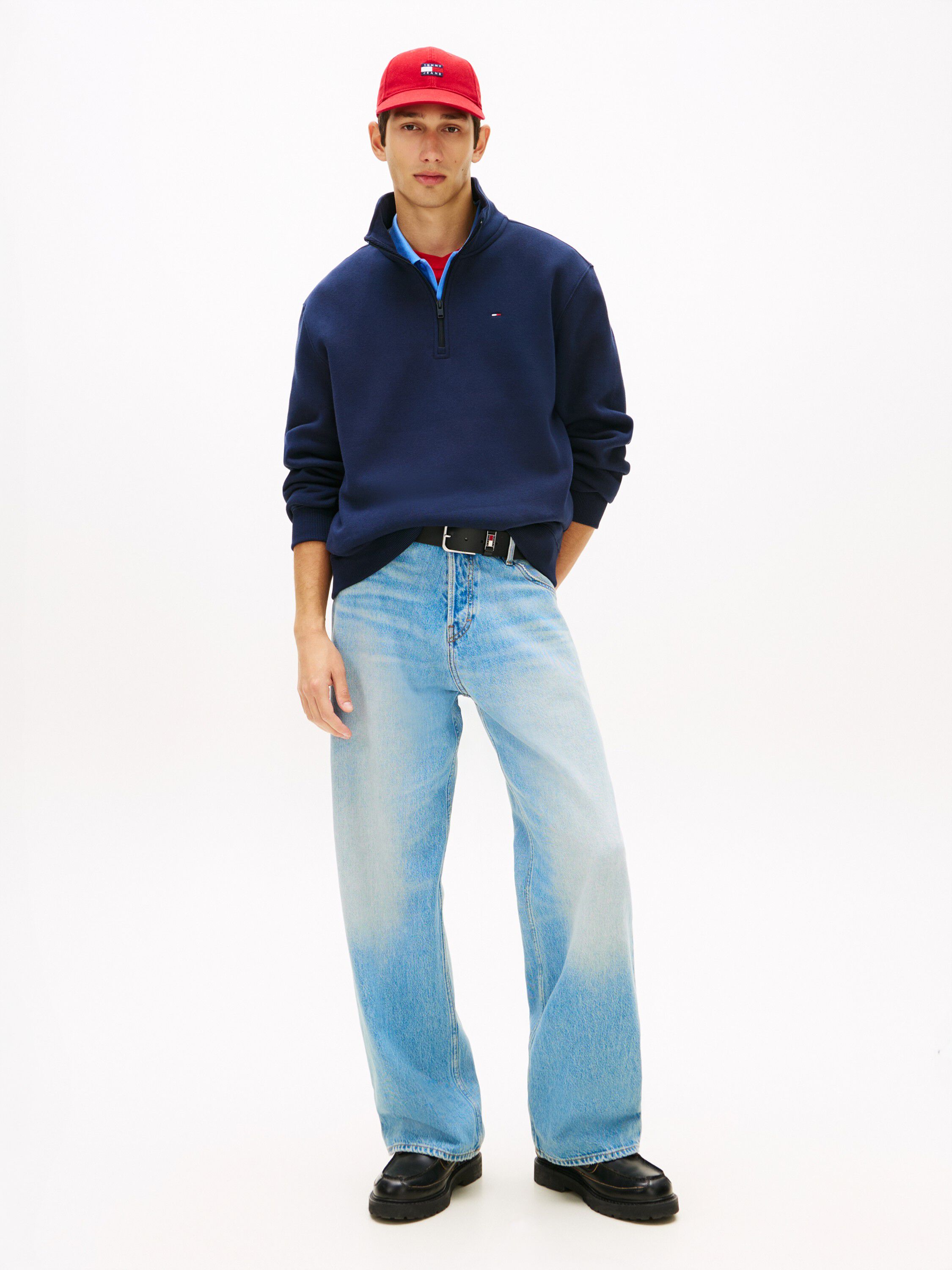 TJM REG FLEECE QZ MOCK NECK