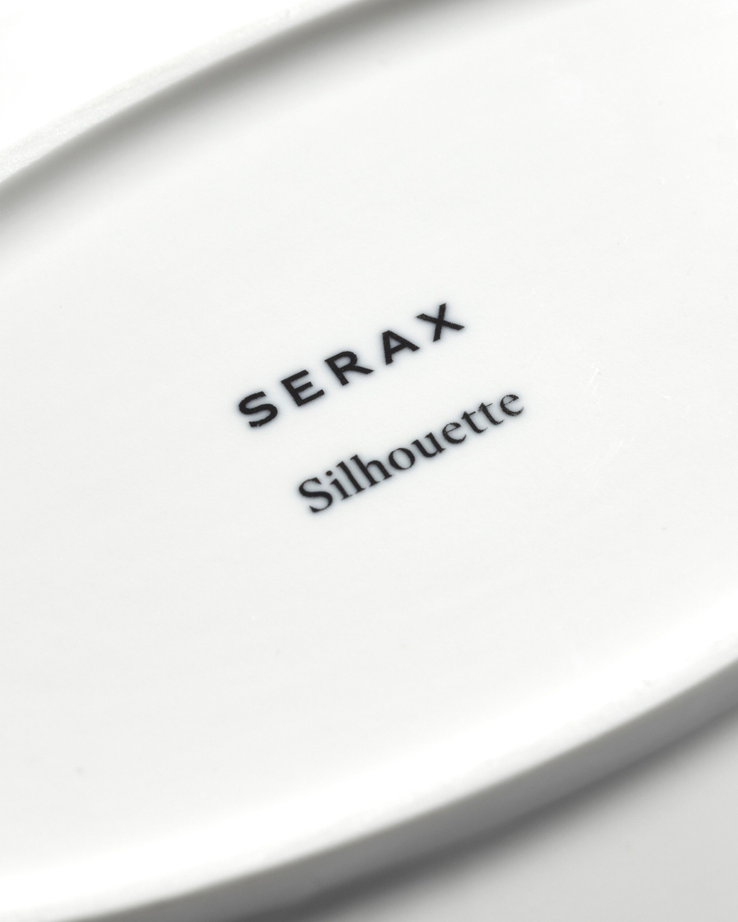 OVAL PLATE L WHITE SILHOUETTE