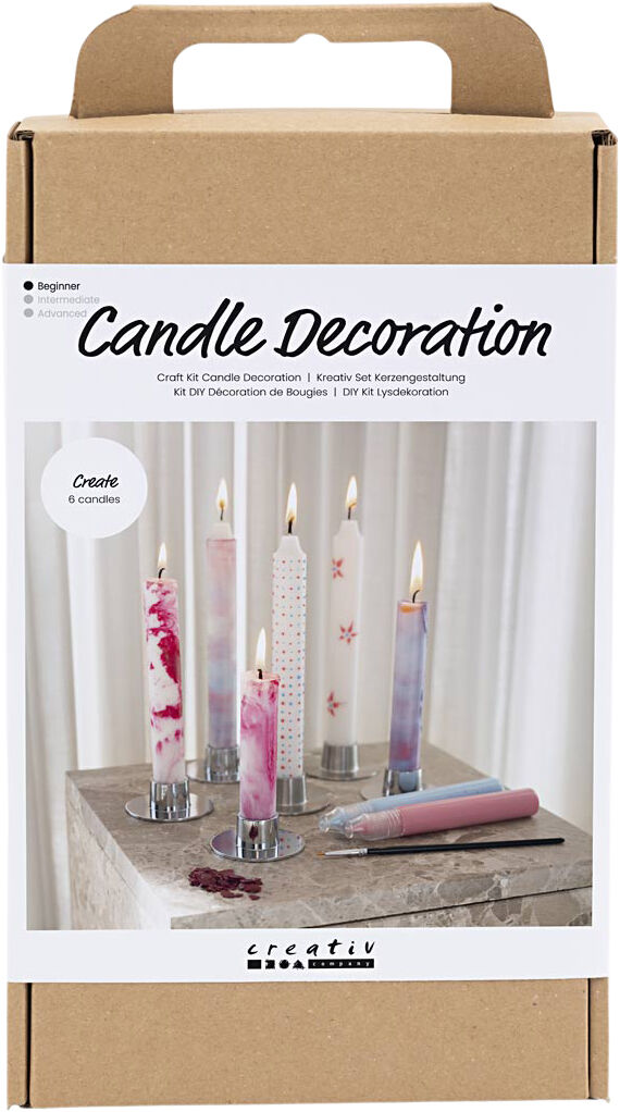 DIY Kit Lysdekoration, Dekorerede kronelys