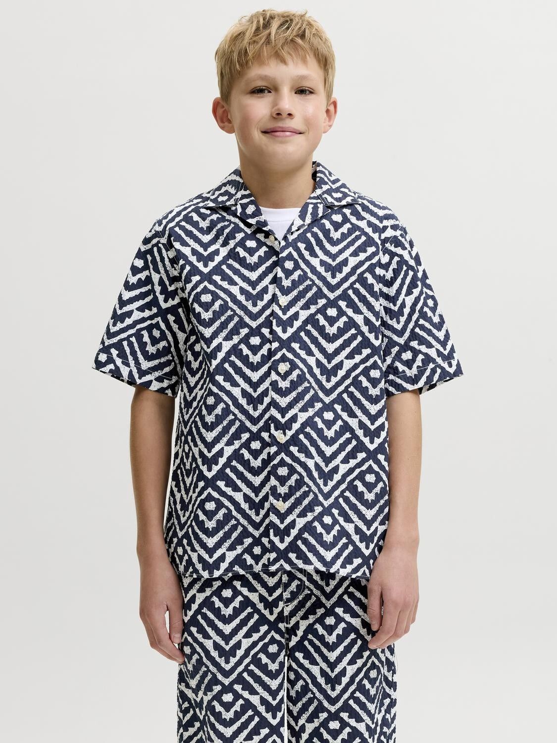 Jjmilo Seersucker Resort Shirt Ss Jnr