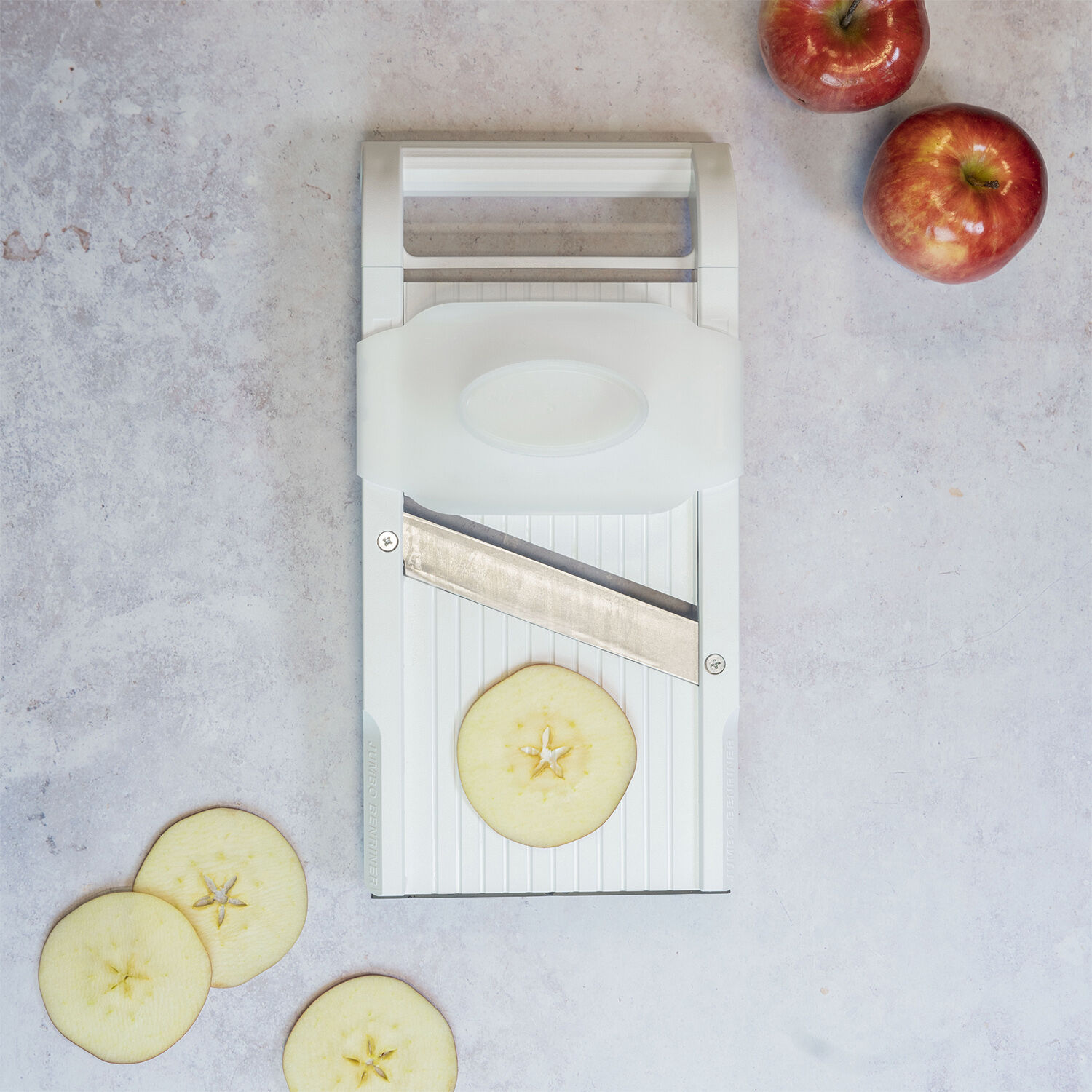 Mandolin Jumbo 12 cm Hvid