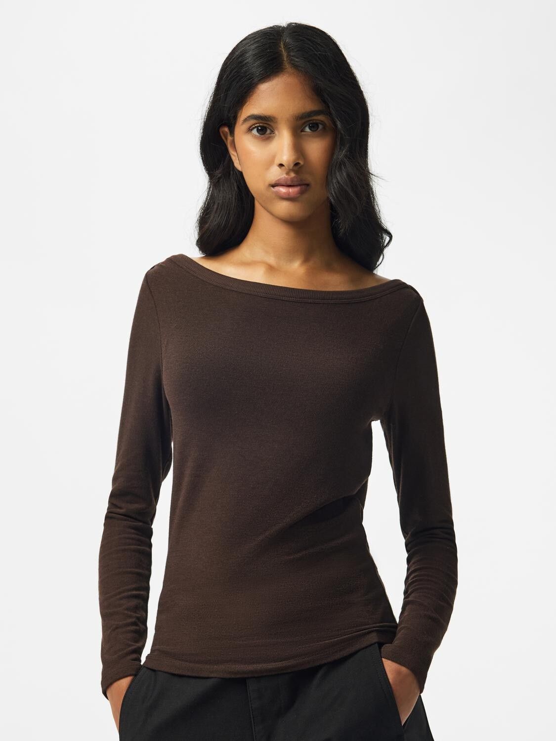 Pcsof Ls Boatneck Top Jrs Dm