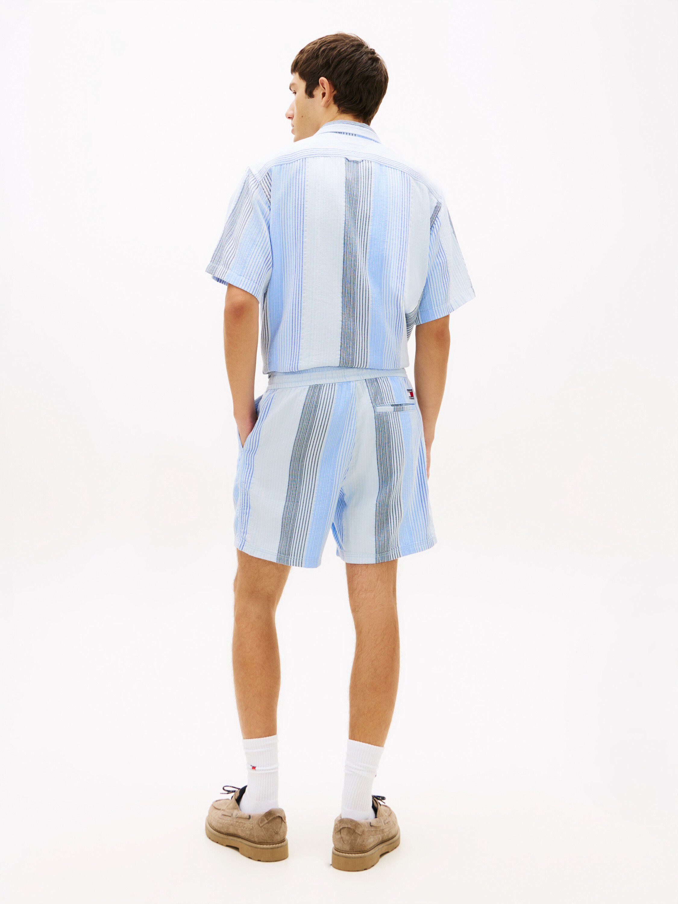 Dobby Stripe Relaxed Shorts