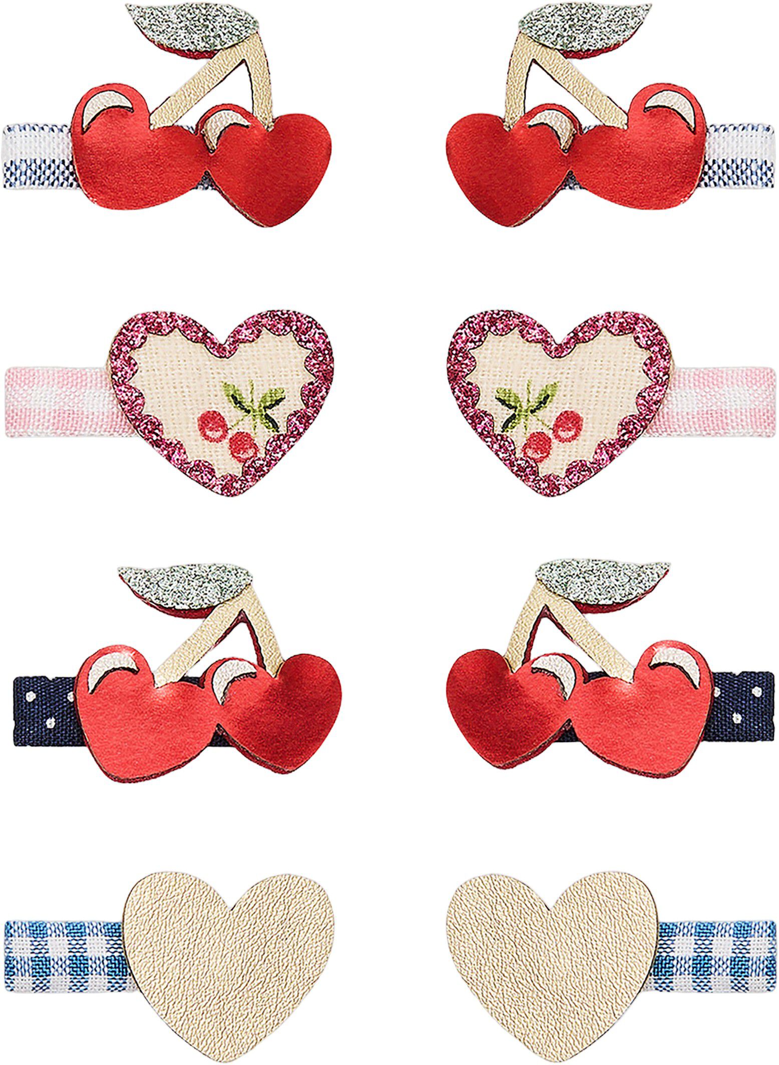 Mimi & Lula - 8 h&aring;rclips - Mini Red Cherries Mon Cheri