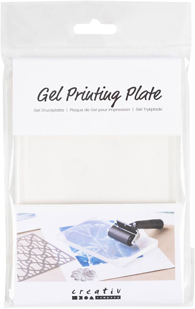Gel Trykplade, mat transparent