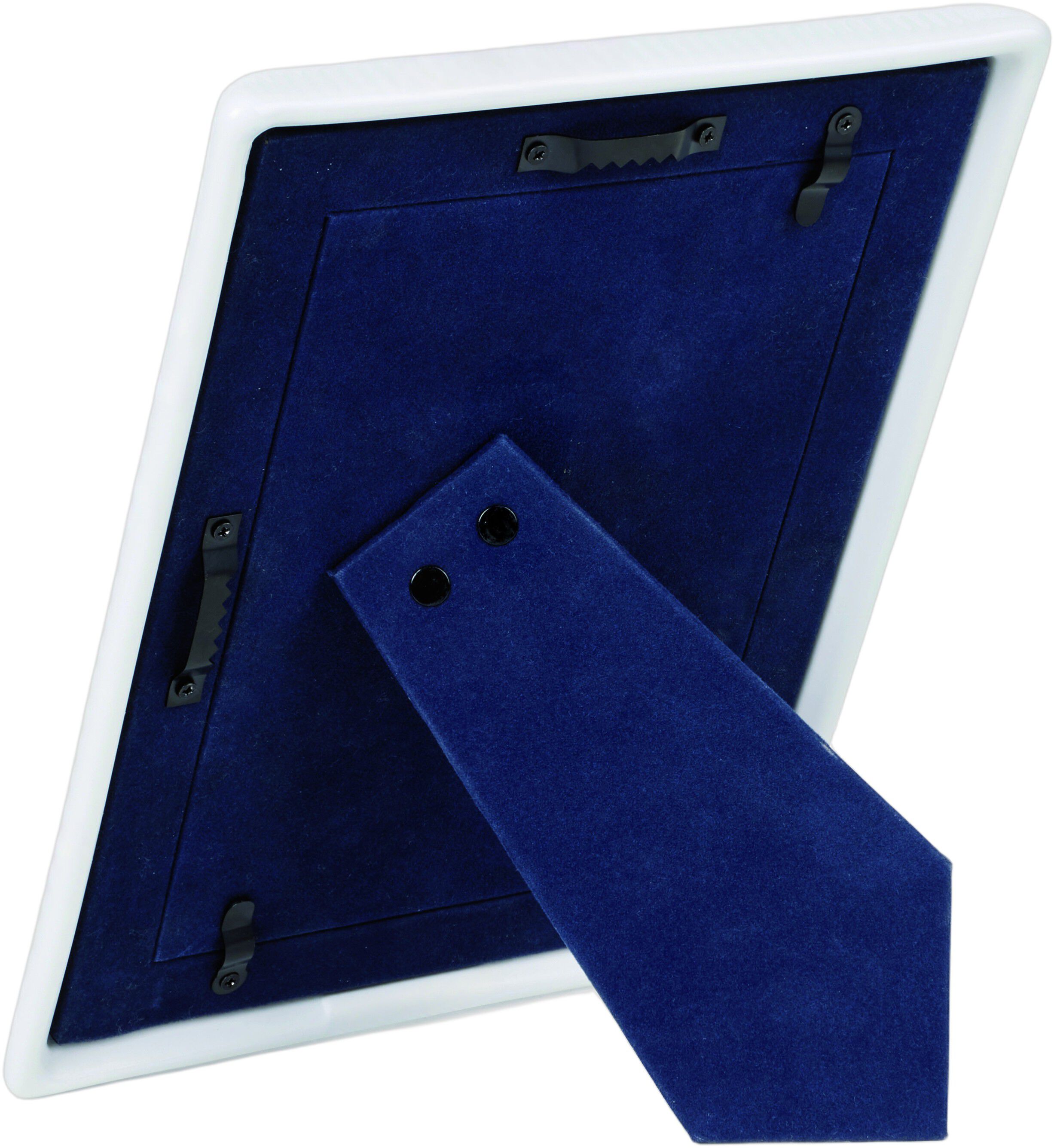 Hvid Riflet billedramme 21 cm