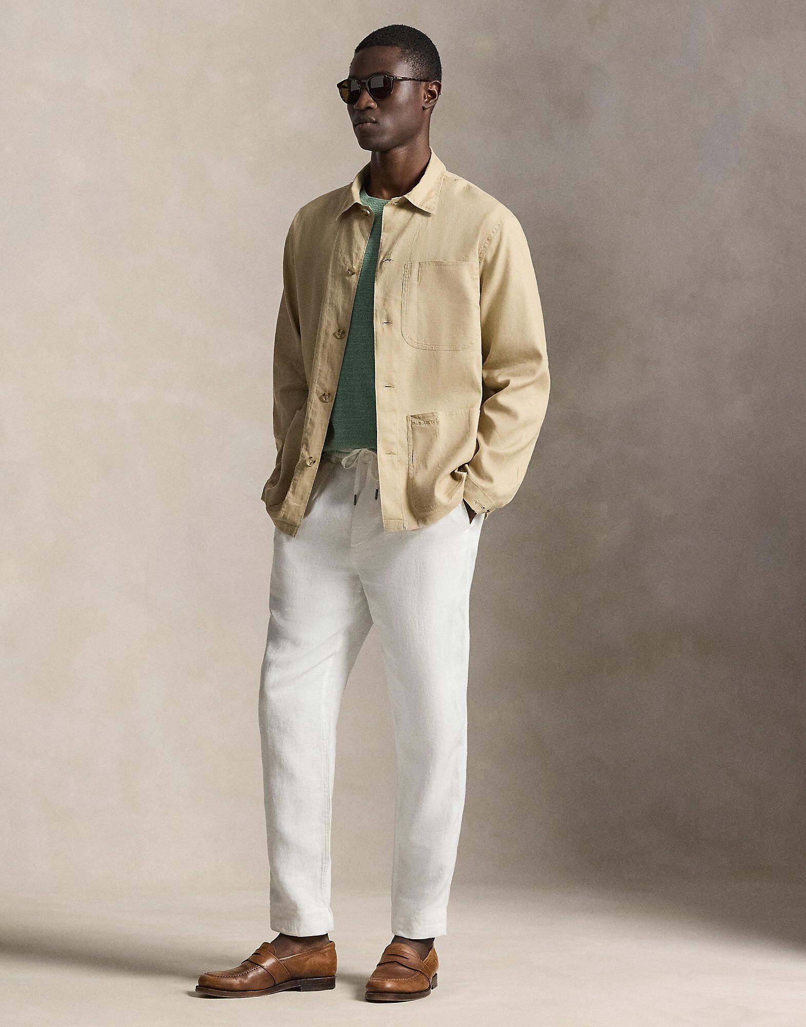 Stretch Linen-Cotton Overshirt