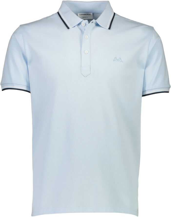 Polo shirt w. contrast piping