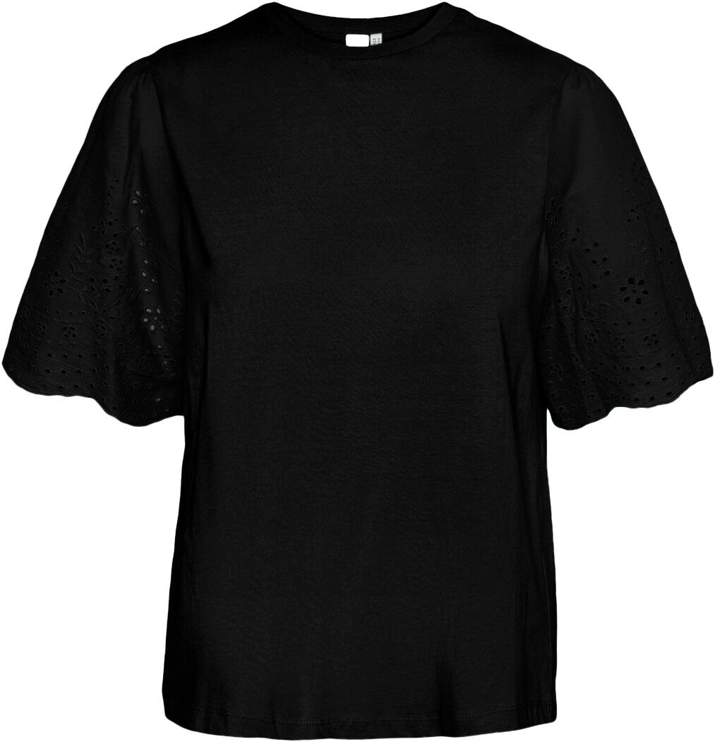 YASLEX SS TOP W. EMB SLEEVES S. NOO