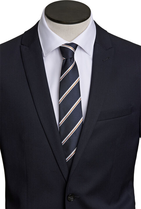 Polyester tie with stripe 7 cm