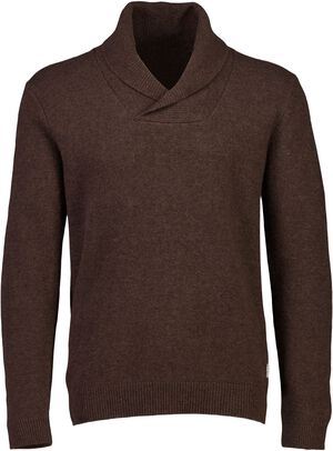 Lambswool shawl collar knit