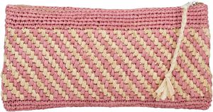 MIMOSE - CLUTCH - BRAIDED RAFFIA - H13 X W25 X D5 CM