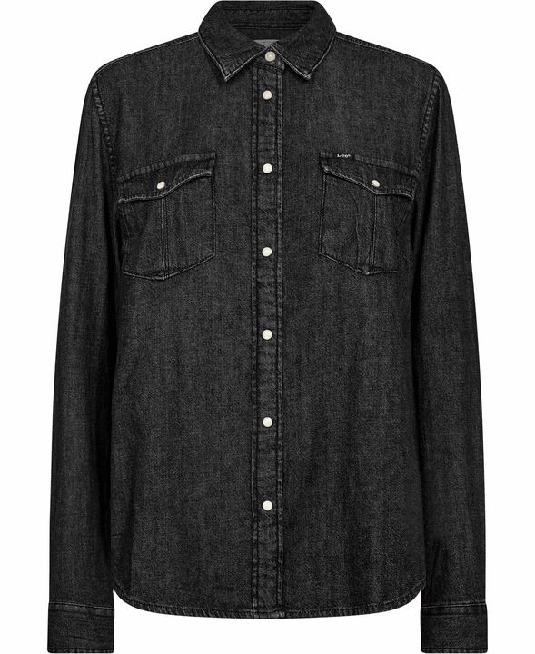 REGULAR_WESTERN_SHIRT BLACK_DARKS