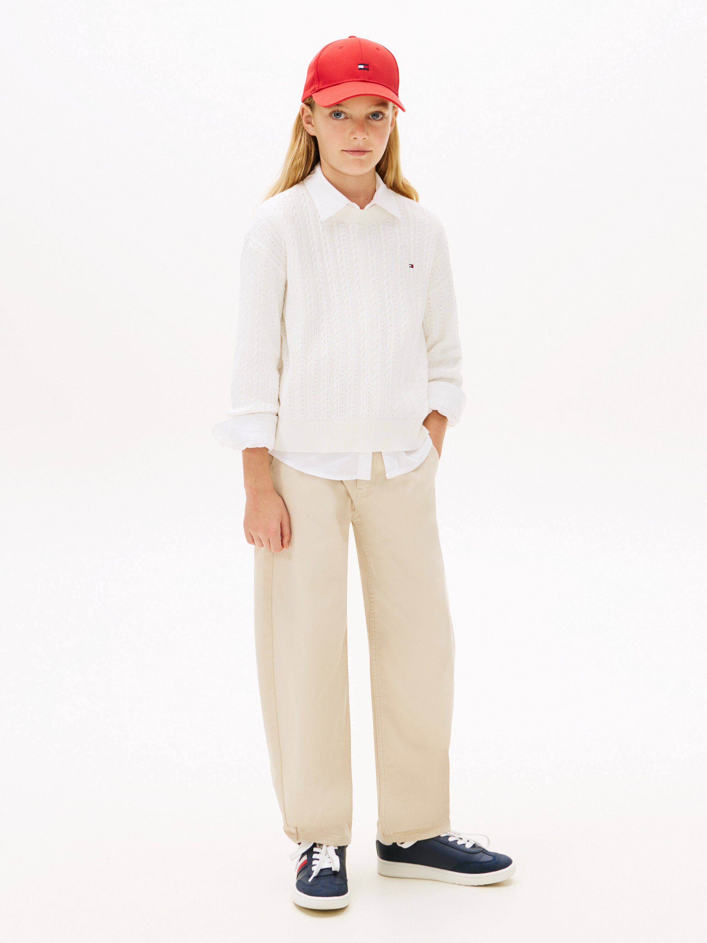 POINTELLE CABLE SWEATER