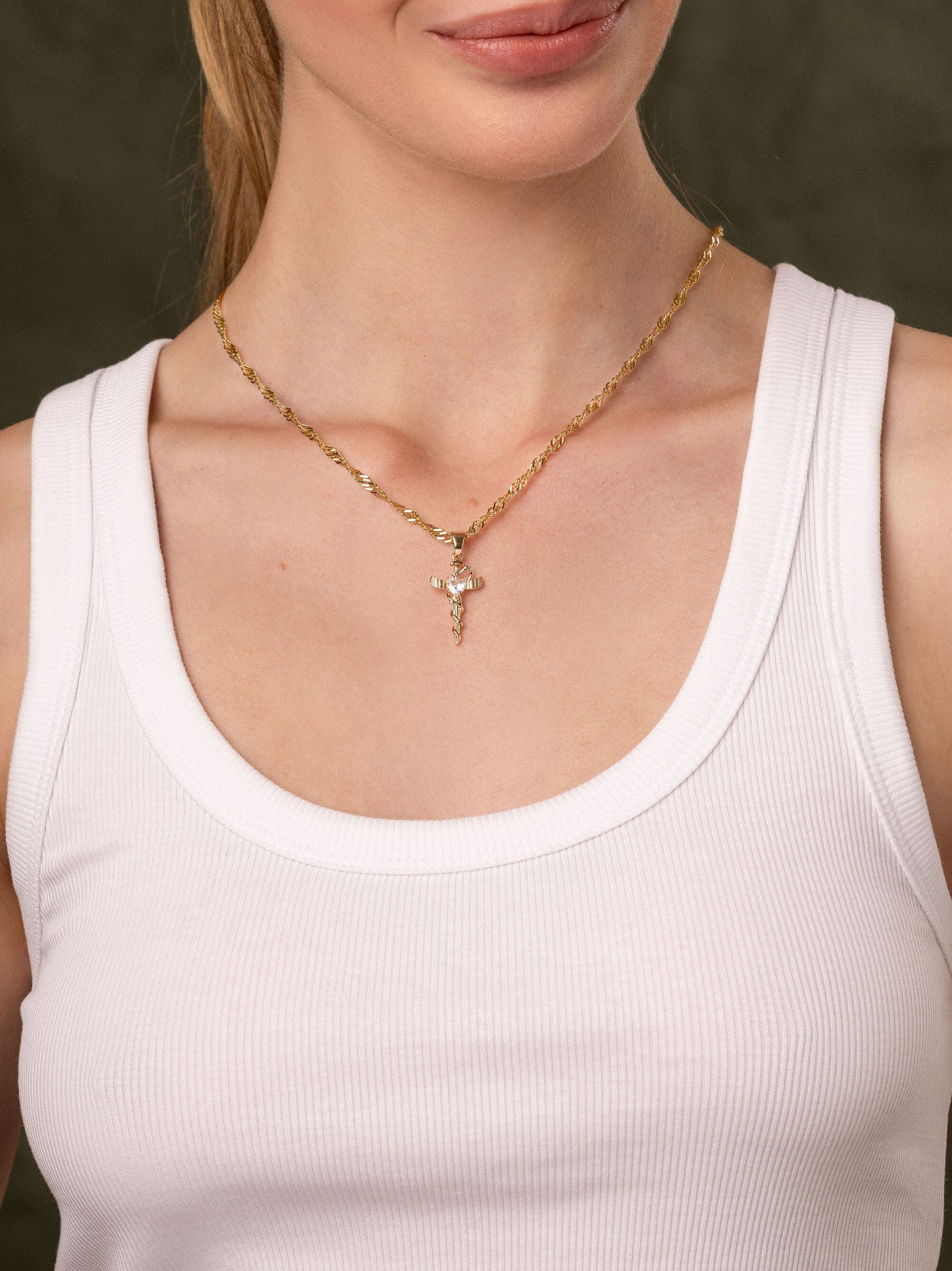 Women's Caduceus Pendant Necklace