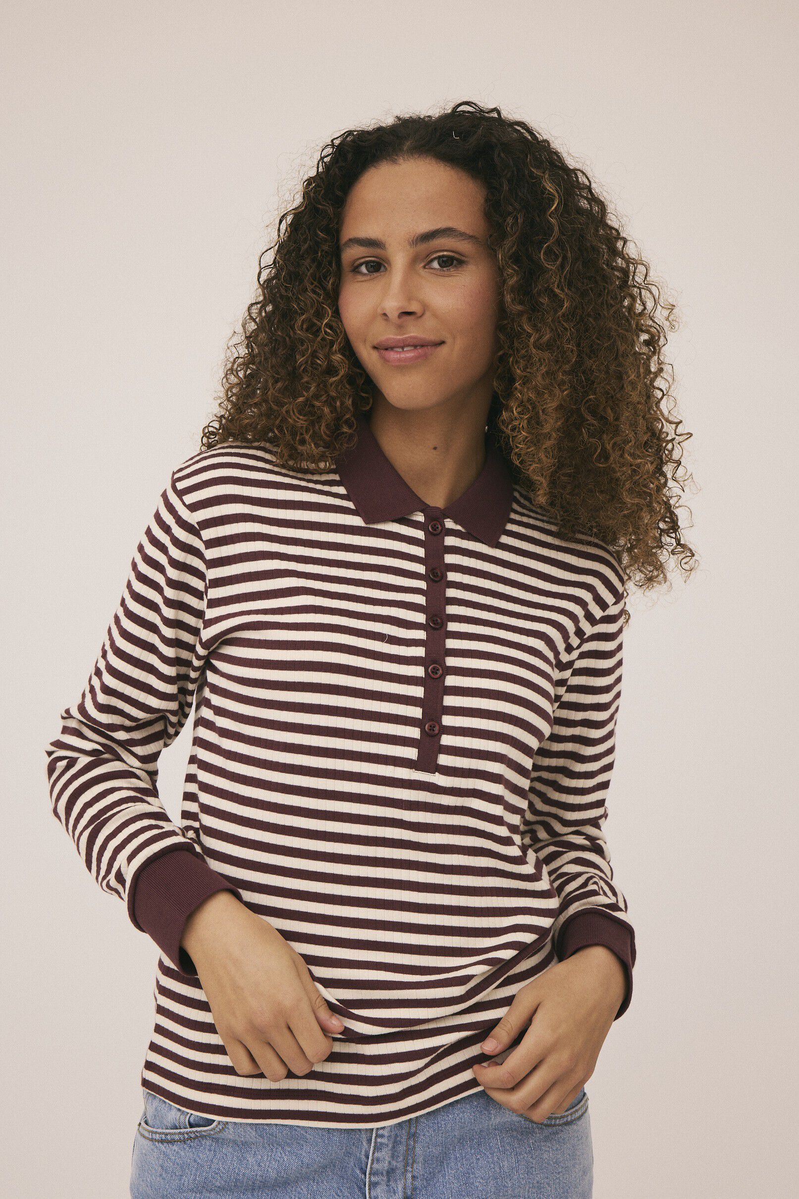 Milla 24 Long sleeve polo top - 100% Organic Cotton GOTS